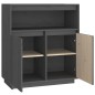Credenza Grigia 70x34x80 cm in Legno Massello di Pino Credenza Grigia 70x34x80 cm in Legno Massello di Pino