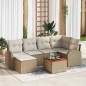 vidaXL Set di Divano da Giardino 7 pcs Beige, bianco Grande vidaXL Set di Divano da Giardino 7 pcs Beige, bianco Grande