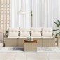 vidaXL Set di Sofà da Giardino 5 pcs Beige, bianco Standard vidaXL Set di Sofà da Giardino 5 pcs Beige, bianco Standard