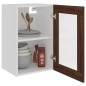 vidaXL Pensile Vetro Rovere Marrone 40x31x60 cm Legno Multistrato vidaXL Pensile Vetro Rovere Marrone 40x31x60 cm Legno Multistrato