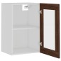 vidaXL Pensile Vetro Rovere Marrone 40x31x60 cm Legno Multistrato vidaXL Pensile Vetro Rovere Marrone 40x31x60 cm Legno Multistrato