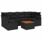 vidaXL Set Divano da Giardino 7 pcs Nero Grande vidaXL Set Divano da Giardino 7 pcs Nero Grande