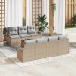 vidaXL Set di Divani da Giardino 8 pcs Beige, grigio chiaro Medio vidaXL Set di Divani da Giardino 8 pcs Beige, grigio chiaro Medio