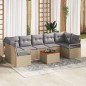 vidaXL Set Divano Giardino 8 pcs Beige, grigio chiaro vidaXL Set Divano Giardino 8 pcs Beige, grigio chiaro