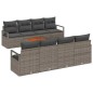 vidaXL Set Divano Giardino Grigio 9 pcs Grigio Large Polirattan vidaXL Set Divano Giardino Grigio 9 pcs Grigio Large Polirattan
