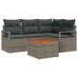 vidaXL Set di Divani da Giardino 5 pcs Grigio Grande Rattan vidaXL Set di Divani da Giardino 5 pcs Grigio Grande Rattan