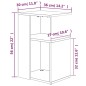 Tavolino da Salotto Grigio Sonoma 36x30x56 cm Legno Multistrato Tavolino da Salotto Grigio Sonoma 36x30x56 cm Legno Multistrato