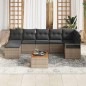 vidaXL Set divani giardino 9 pcs Grigio Grande Rattan vidaXL Set divani giardino 9 pcs Grigio Grande Rattan