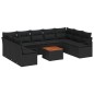 vidaXL Set Divano Giardino 10 pcs Nero Grande Rattan vidaXL Set Divano Giardino 10 pcs Nero Grande Rattan