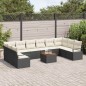 vidaXL Set Divano da Giardino 11 pcs Nero, bianco Grande vidaXL Set Divano da Giardino 11 pcs Nero, bianco Grande