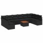 vidaXL Set Divano da Giardino 11 pcs Nero Grande Polirattan vidaXL Set Divano da Giardino 11 pcs Nero Grande Polirattan