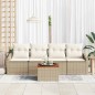 vidaXL Set Divano da Giardino 5 pcs Beige, bianco 55 x 55 x 37 cm vidaXL Set Divano da Giardino 5 pcs Beige, bianco 55 x 55 x 37 cm