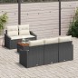 vidaXL Set Divano da Giardino 6 pcs Nero, bianco 55 x 55 x 37 cm vidaXL Set Divano da Giardino 6 pcs Nero, bianco 55 x 55 x 37 cm