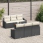 vidaXL Set di divani da giardino 7 pcs Nero, bianco 55 x 55 x 37 cm vidaXL Set di divani da giardino 7 pcs Nero, bianco 55 x 55 x 37 cm