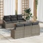 vidaXL Set Divano da Giardino 7 pcs Grigio 55 x 55 x 37 cm Rattan vidaXL Set Divano da Giardino 7 pcs Grigio 55 x 55 x 37 cm Rattan