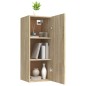 Mobile Pensile Muro Rovere Sonoma 34,5x34x90 Legno Multistrato Mobile Pensile Muro Rovere Sonoma 34,5x34x90 Legno Multistrato
