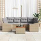 vidaXL Set Divano Giardino 7 pcs Beige, grigio chiaro 55 x 55 x 37 cm