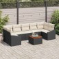 vidaXL Set di Divano da Giardino 8 pcs Nero, bianco 55 x 55 x 37 cm vidaXL Set di Divano da Giardino 8 pcs Nero, bianco 55 x 55 x 37 cm