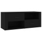 Mobile Porta TV Nero 100x35x40 cm in Legno Multistrato Mobile Porta TV Nero 100x35x40 cm in Legno Multistrato