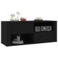 Mobile Porta TV Nero 100x35x40 cm in Legno Multistrato Mobile Porta TV Nero 100x35x40 cm in Legno Multistrato