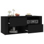 Mobile Porta TV Nero 100x35x40 cm in Legno Multistrato Mobile Porta TV Nero 100x35x40 cm in Legno Multistrato
