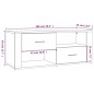 Mobile Porta TV Nero 100x35x40 cm in Legno Multistrato Mobile Porta TV Nero 100x35x40 cm in Legno Multistrato