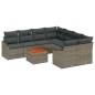 vidaXL Set divano da giardino 9 pcs Grigio 55 x 55 x 37 cm Rattan vidaXL Set divano da giardino 9 pcs Grigio 55 x 55 x 37 cm Rattan