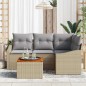 vidaXL Set Divano da Giardino 5 pcs Beige, grigio chiaro