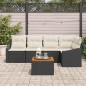 vidaXL Set di Divani da Giardino 6 pcs Nero, bianco 55 x 55 x 37 cm vidaXL Set di Divani da Giardino 6 pcs Nero, bianco 55 x 55 x 37 cm