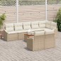 vidaXL Set Divano da Giardino 9 pcs Beige, bianco 55 x 55 x 37 cm vidaXL Set Divano da Giardino 9 pcs Beige, bianco 55 x 55 x 37 cm