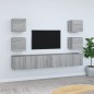 Set di Mobili Porta TV 7 pz Grigio Sonoma in Legno Multistrato Set di Mobili Porta TV 7 pz Grigio Sonoma in Legno Multistrato