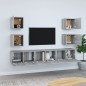 Set di Mobili Porta TV 7 pz Grigio Sonoma in Legno Multistrato Set di Mobili Porta TV 7 pz Grigio Sonoma in Legno Multistrato