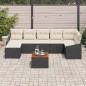 vidaXL Set Divano da Giardino 8 pcs Nero, bianco 55 x 55 x 37 cm vidaXL Set Divano da Giardino 8 pcs Nero, bianco 55 x 55 x 37 cm