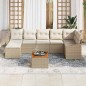vidaXL Set divano da giardino 8 pcs Beige, bianco 55 x 55 x 37 cm vidaXL Set divano da giardino 8 pcs Beige, bianco 55 x 55 x 37 cm