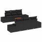 vidaXL Set Divano da Giardino 7 pcs Nero 55 x 55 x 37 cm vidaXL Set Divano da Giardino 7 pcs Nero 55 x 55 x 37 cm