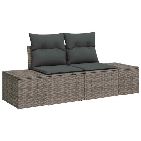 vidaXL Set di Divani da Giardino 7 pcs Grigio 55 x 55 x 37 cm