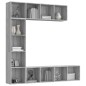 Set Mobili Libreria / Porta TV 3 pz Grigio Sonoma 180x30x180 cm Set Mobili Libreria / Porta TV 3 pz Grigio Sonoma 180x30x180 cm