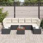 vidaXL Set Divano Da Giardino 8 pcs Nero, bianco 55 x 55 x 37 cm vidaXL Set Divano Da Giardino 8 pcs Nero, bianco 55 x 55 x 37 cm