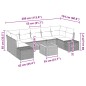 vidaXL Set di divani da giardino 8 pcs Beige, bianco 55 x 55 x 37 cm vidaXL Set di divani da giardino 8 pcs Beige, bianco 55 x 55 x 37 cm