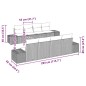 vidaXL Set Divano Giardino 7 pcs Nero, bianco 55 x 55 x 37 cm vidaXL Set Divano Giardino 7 pcs Nero, bianco 55 x 55 x 37 cm