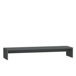 Supporto per Monitor Grigio 100x27x15 cm Legno Massello di Pino