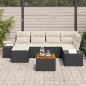 vidaXL Set Divano da Giardino 7 pcs Nero, bianco vidaXL Set Divano da Giardino 7 pcs Nero, bianco