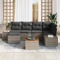 vidaXL Set Divano Giardino 7 pcs Grigio