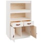Credenza Bianca 67x40x108,5 cm in Legno Massello di Pino Credenza Bianca 67x40x108,5 cm in Legno Massello di Pino