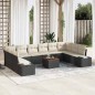 vidaXL Set Divano da Giardino 11 pcs Nero, bianco vidaXL Set Divano da Giardino 11 pcs Nero, bianco