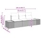 vidaXL Set da Giardino 3 Pezzi in Rattan Sintetico Grigio con Cuscini vidaXL Set da Giardino 3 Pezzi in Rattan Sintetico Grigio con Cuscini