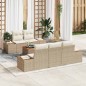 vidaXL Set da Giardino 6 Pezzi con Cuscini Beige in Rattan Sintetico e Legno di Acacia vidaXL Set da Giardino 6 Pezzi con Cuscini Beige in Rattan Sintetico e Legno di Acacia