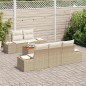 vidaXL Set da Giardino 6 Pezzi con Cuscini Beige in Rattan Sintetico e Legno di Acacia vidaXL Set da Giardino 6 Pezzi con Cuscini Beige in Rattan Sintetico e Legno di Acacia