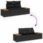 vidaXL Set di divani da giardino da 8 pezzi con cuscini neri in rattan sintetico vidaXL Set di divani da giardino da 8 pezzi con cuscini neri in rattan sintetico
