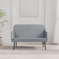 Panca Grigio Chiaro 110x76x80 cm in Tessuto